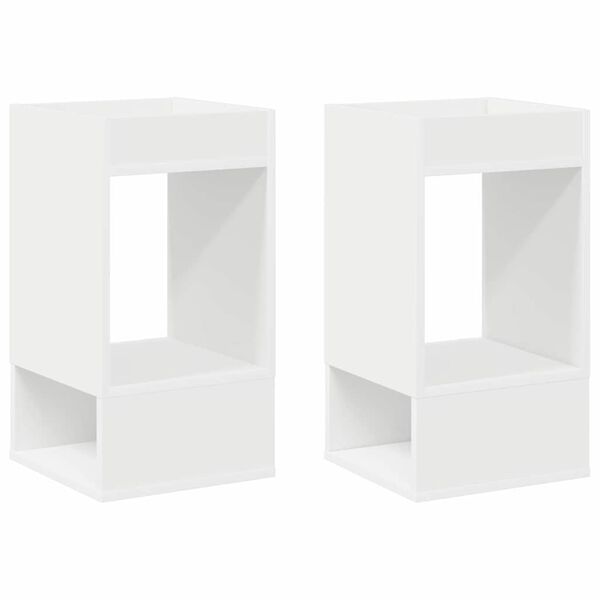 vidaXL Mesa Auxiliar 2 pcs 30 x 30 x 56 cm Madera de ingenier&iacute;a