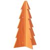 vidaXL &Aacute;rbol Navidad de adorno madera maciza pino marr&oacute;n cera 69,5 cm