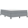 vidaXL Cama tipo Box Spring con colch&oacute;n Gris Claro 140 x 190 cm tela