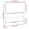 vidaXL Cabecero tapizado con cabecera Marr&oacute;n y Gris Claro 80 cm