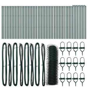 vidaXL Poste de Valla Verde 100 x 0,5 m (malla de 36 mm) Acero y PVC