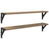 vidaXL Estanter&iacute;as de pared 2 uds. Roble artisan 80 x 15 x 15,5 cm