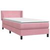 vidaXL Cama box spring con colch&oacute;n terciopelo rosa 80x220 cm