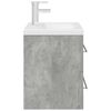 vidaXL Set muebles de baño 2 piezas madera contrachapada gris hormigón