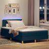 vidaXL Cama Box Spring LED con colch&oacute;n con LED Azul 120 x 200 cm tela