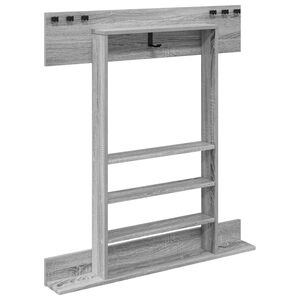 vidaXL soporte para tacos de billar Madera de ingenier&iacute;a Sonoma gris