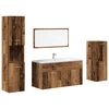vidaXL Juego de muebles de ba&ntilde;o 4 piezas madera ingenier&iacute;a envejecida