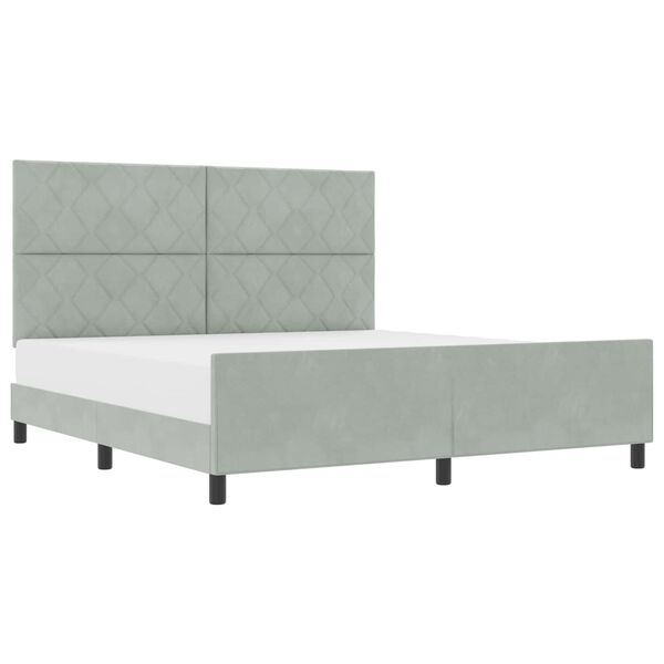 vidaXL Cama tipo Box Spring Gris claro 180 x 200 cm Terciopelo