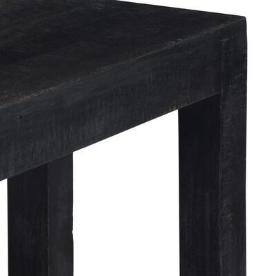 vidaXL Mesa consola de madera maciza de mango 118x30x76 cm negra