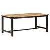 vidaXL Mesa de comedor de madera maciza de mango rugosa 180x90x76 cm