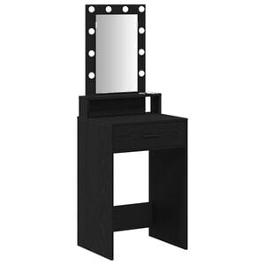 vidaXL Mesa Tocador Negro 50 x 41 x 140 cm Madera de ingenier&iacute;a