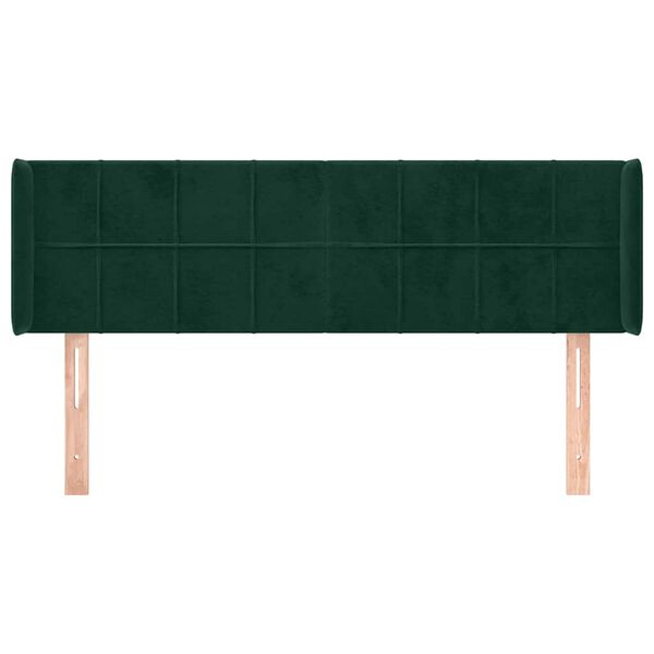 vidaXL Cabecero de terciopelo verde oscuro 147x16x78/88 cm