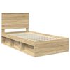 vidaXL Estructura de cama Sonoma 100 x 200 cm Madera de pino macizo