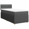 vidaXL Cama box spring con colch&oacute;n tela gris oscuro 90x190 cm
