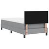 vidaXL Cama tipo Box Spring con colch&oacute;n Gris Claro 90 x 190 cm tela