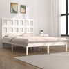 vidaXL Estructura de cama sin colchón madera maciza blanca 200x200 cm
