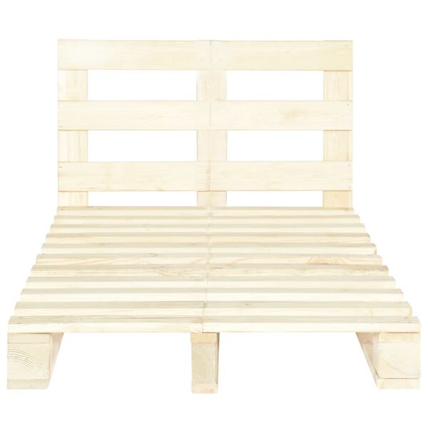 vidaXL Estructura cama palets sin colch&oacute;n madera maciza pino 120x200cm