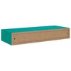 vidaXL Estantes de pared con caj&oacute;n 2 uds MDF azul 60x23,5x10 cm