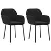 vidaXL Sillas de comedor 2 unidades terciopelo negro