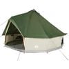 vidaXL Tienda de campa&ntilde;a familiar tipi 8 personas impermeable verde