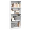vidaXL Estanter&iacute;a de madera de ingenier&iacute;a blanca 60x24x143 cm