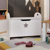 vidaXL Banco de almacenaje para niños MDF blanco 62x40x46,5 cm