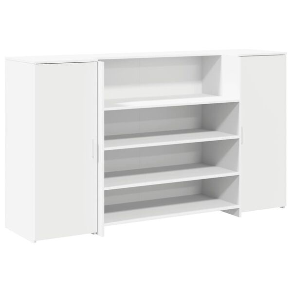vidaXL Mostrador de recepci&oacute;n blanco 180x50x103,5 cm madera de ingenier&iacute;a