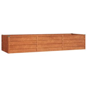 vidaXL Arriate oxidado de acero corten 240x80x45 cm