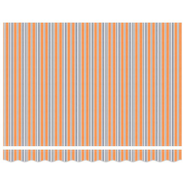 vidaXL Toldo Retr&aacute;ctil Azul y Naranja 350 x 250 cm Poli&eacute;ster y metal