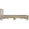 vidaXL Estructura cama madera ingenier&iacute;a metal roble Sonoma 140x190 cm