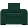 vidaXL Sof&aacute; cama Verde oscuro 98 x 71 x 83 cm Terciopelo