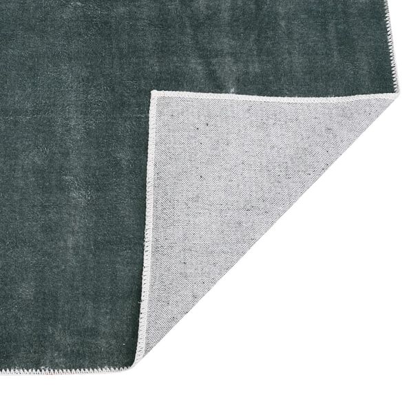 vidaXL Alfombra lavable plegable poli&eacute;ster gris 200x300 cm