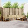 vidaXL Conjunto de sof&aacute;s de exterior con coj&iacute;n 8 pcs Natural y Beige