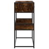 vidaXL Mesa consola de madera de ingeniería roble ahumado 90x35x80 cm
