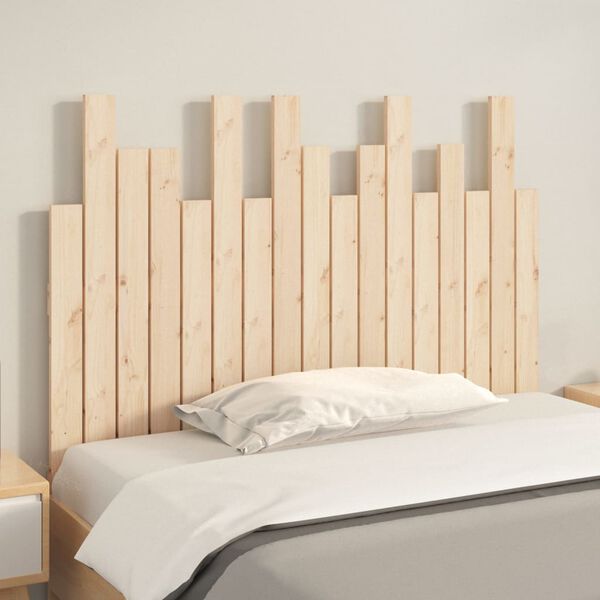 vidaXL Cabecero de cama de pared madera maciza de pino 108x3x80 cm