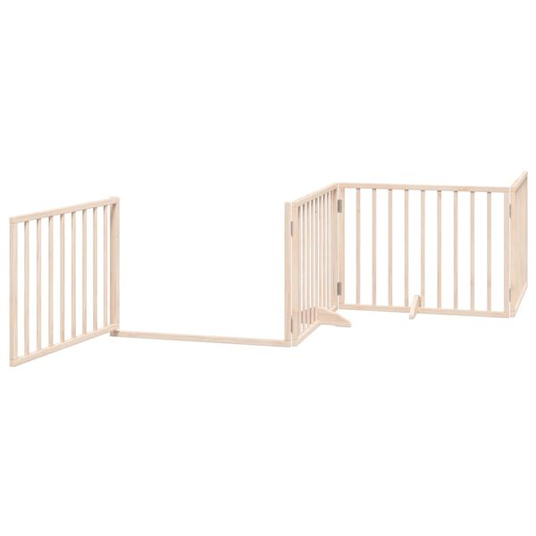 vidaXL Puerta para perros plegable 12 paneles madera de &aacute;lamo 960 cm