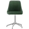 vidaXL Sillas de comedor giratorias 4 unidades terciopelo verde oscuro