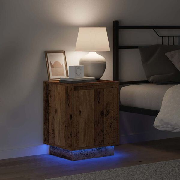 vidaXL Armario de Noche Madera vieja 39 x 34,5 x 50 cm