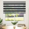 vidaXL Estor cebra negro 145x150 cm tejido ancho 140,9 cm poli&eacute;ster
