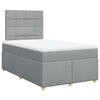 vidaXL Cama box spring con colch&oacute;n tela gris claro 120x200 cm