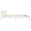 vidaXL Estructura de cama sin colchón madera maciza blanco 140x200 cm