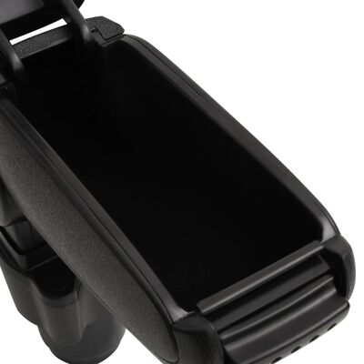 vidaXL Reposabrazos para coche ABS negro 12x33x(34-50) cm