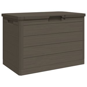 vidaXL Ba&uacute;l para cojines polipropileno marr&oacute;n 77,5x44,5x53 cm