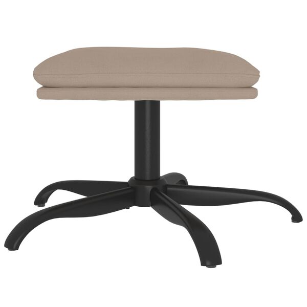 vidaXL Reposapiés tela de microfibra gris claro 60x60x36 cm