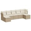 vidaXL Set sof&aacute;s de jard&iacute;n 7 piezas y cojines rat&aacute;n sint&eacute;tico beige
