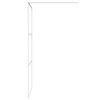 vidaXL Mampara de ducha vidrio ESG transparente blanco 100x195 cm