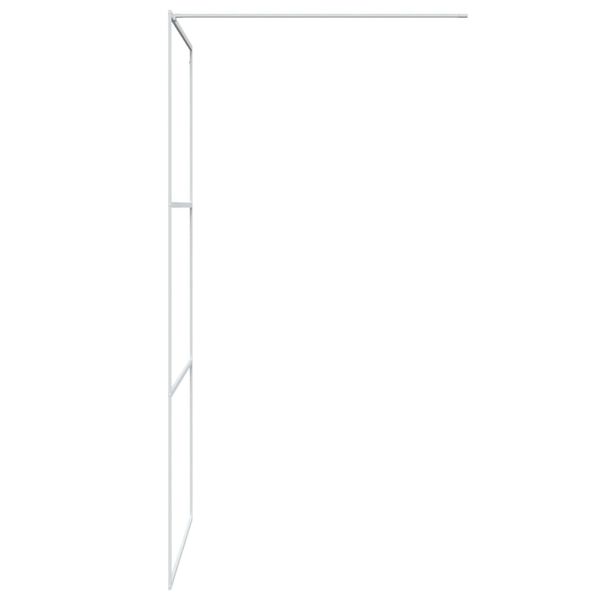 vidaXL Mampara de ducha vidrio ESG transparente blanco 100x195 cm