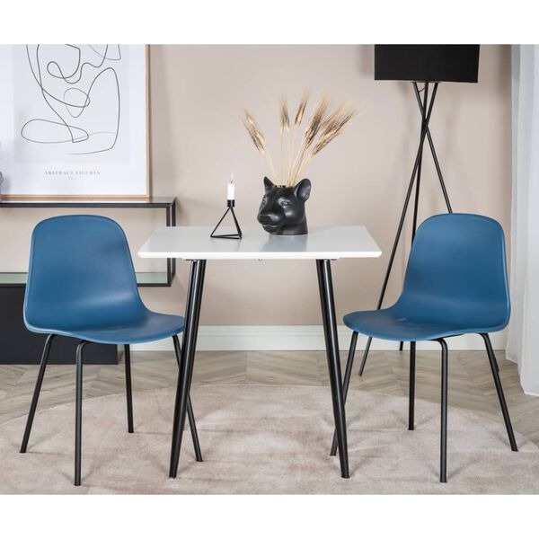 Venture Home Sillas de comedor 2 uds Arctic pl&aacute;stico negro y azul
