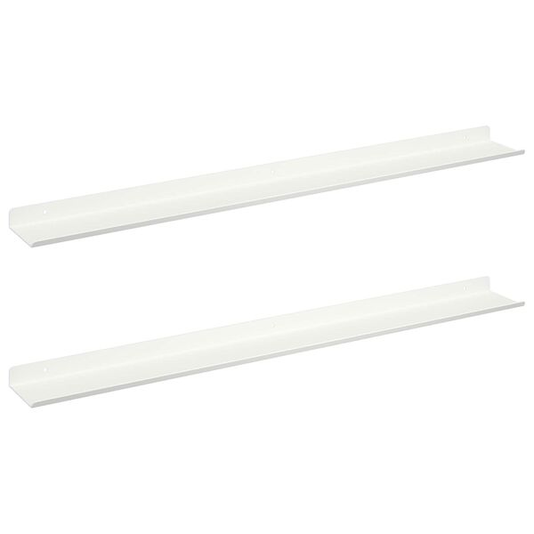 vidaXL Estante flotante 2 pcs 80 x 9 x 2,5 cm Acero