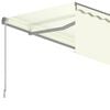 vidaXL Toldo retr&aacute;ctil manual con persiana crema 3,5x2,5 m
